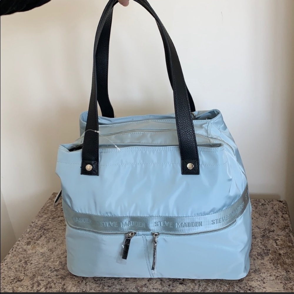 Steve Madden Blue Tote and Matching Wallet